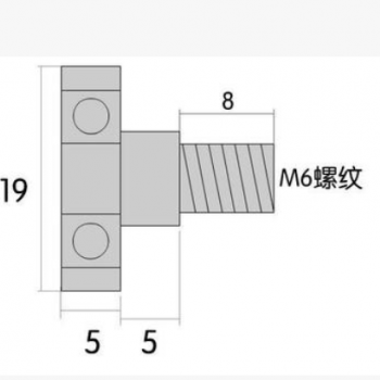 成型聚氨酯轴承滑轮PU静音滚动轮平面包胶软胶印刷机抽屉6*19*5mm图2