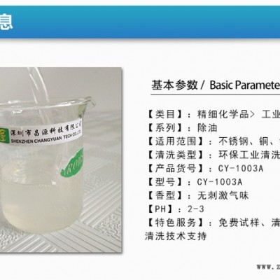 昌源CY-1003A注塑件清洗剂ABS脱模剂清洗剂塑胶油污清洗剂脱模剂清洗剂塑胶清洗剂