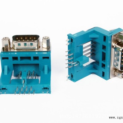 悬空架高连接器DR9公悬空三只脚PBT全绿 连接器直销 电脑连接器