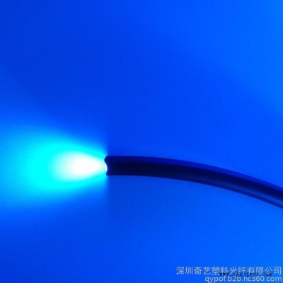 深圳奇艺塑料光纤**超亮黑皮塑料导光照明光纤尾部端点发光光纤线地埋塑料光纤PMMA