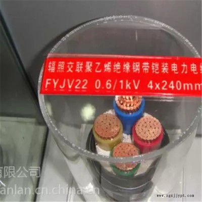 FYJV22   0.6/1KV 带铠装聚氯乙烯绝缘电力电缆 聚乙烯电缆料
