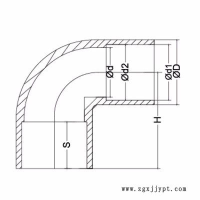 【耀炜牌】工业/给水级化工管材管件UPVC/CPVC（国标DIN、美标ANSI）-90°弯头图2