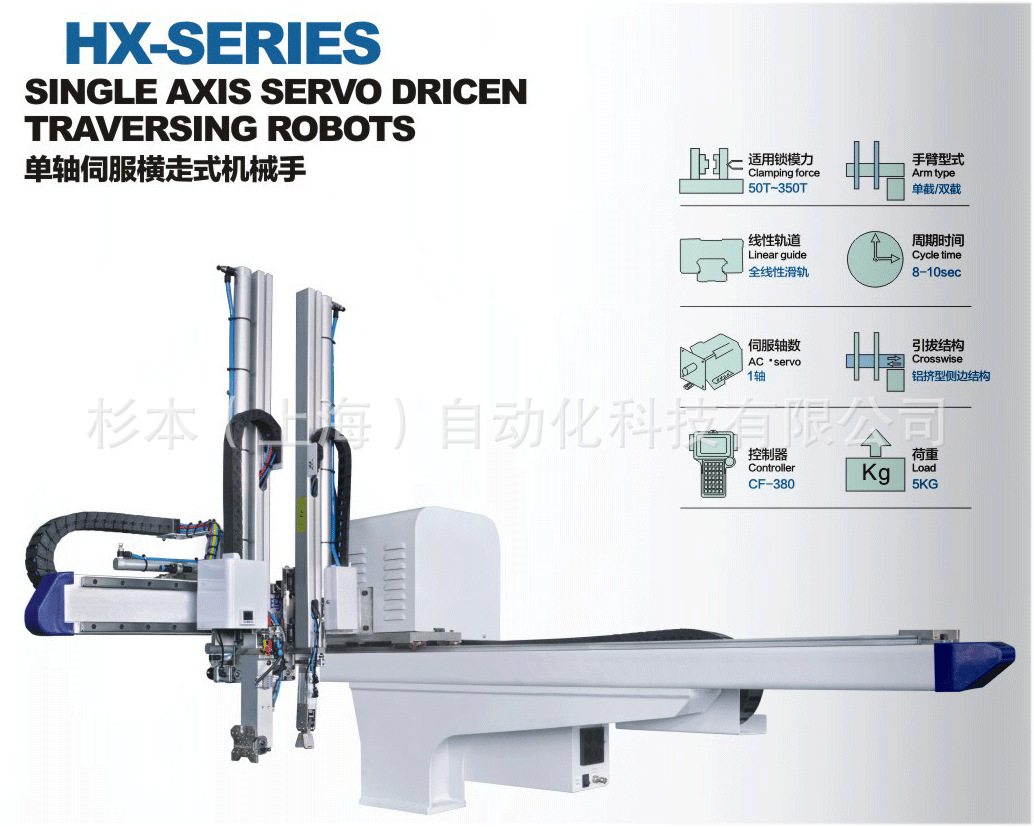 单轴伺服横走式机械手-杉本科技