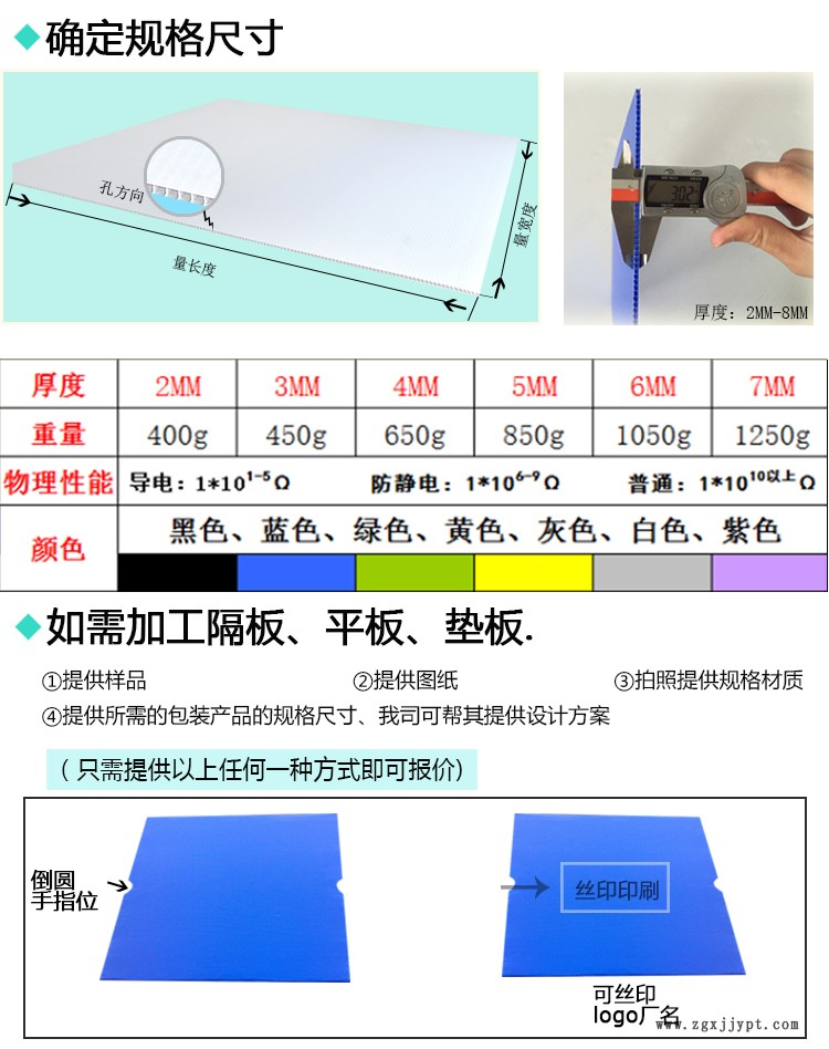 厂家直销可定做各种尺寸板材 骨架型周转箱 纸箱型中空板周转箱 刀卡中空板材 2-10MM各种颜色塑料中空板示例图1