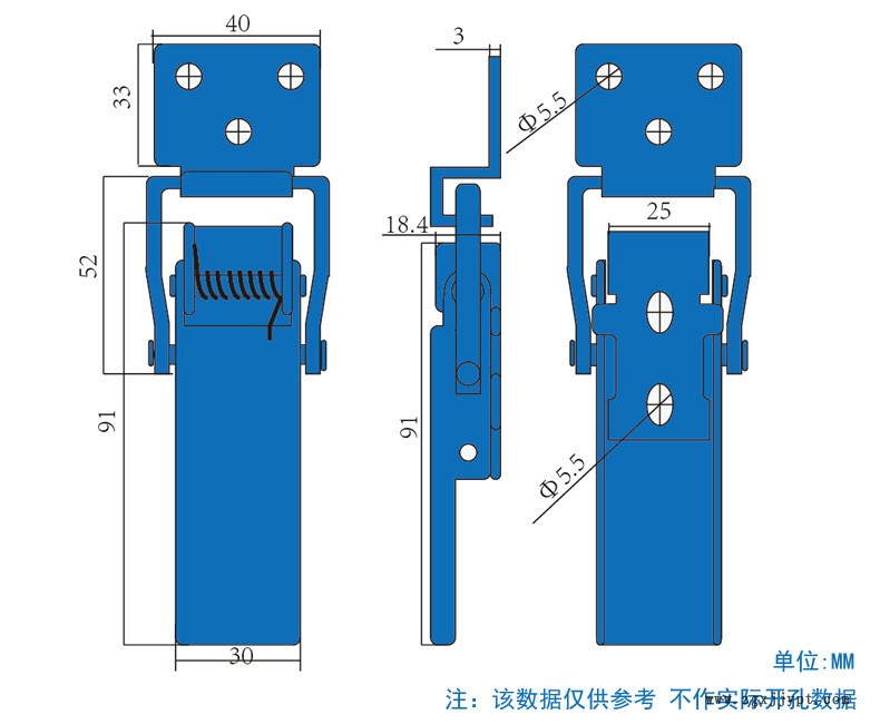 货车箱储物箱重型锁扣机械发动机弹簧扣五金工业锁扣重型木箱扣示例图2