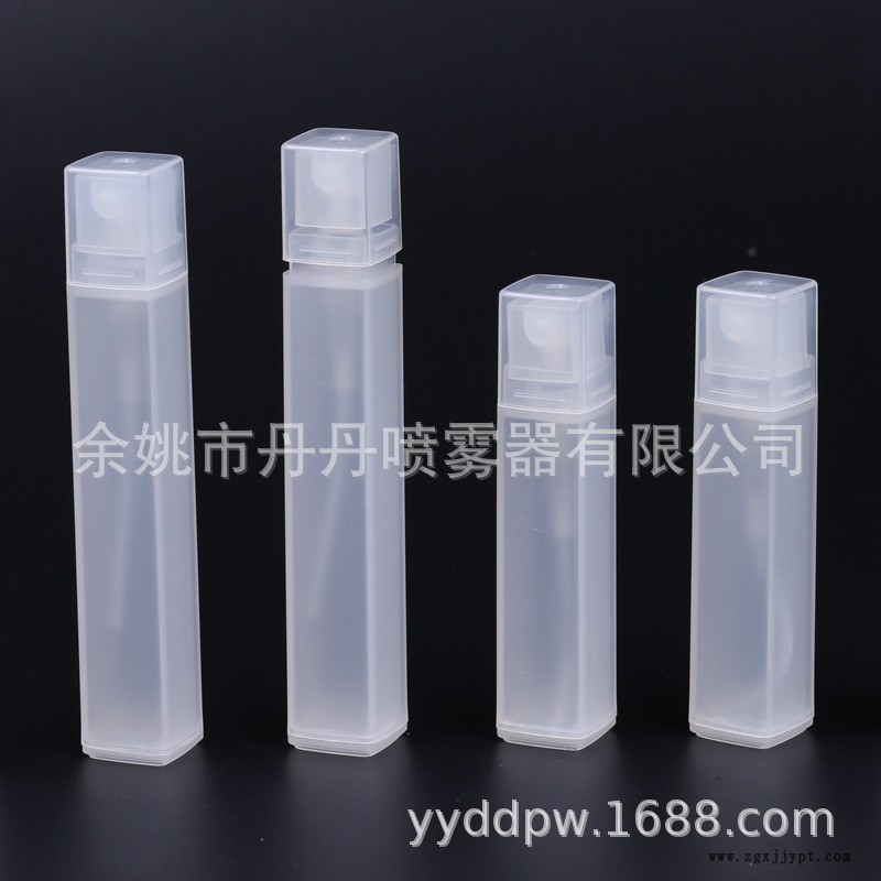 厂家供应10ml15ml塑料新款方管喷瓶 试用装卡扣香水笔 塑料香水瓶示例图1