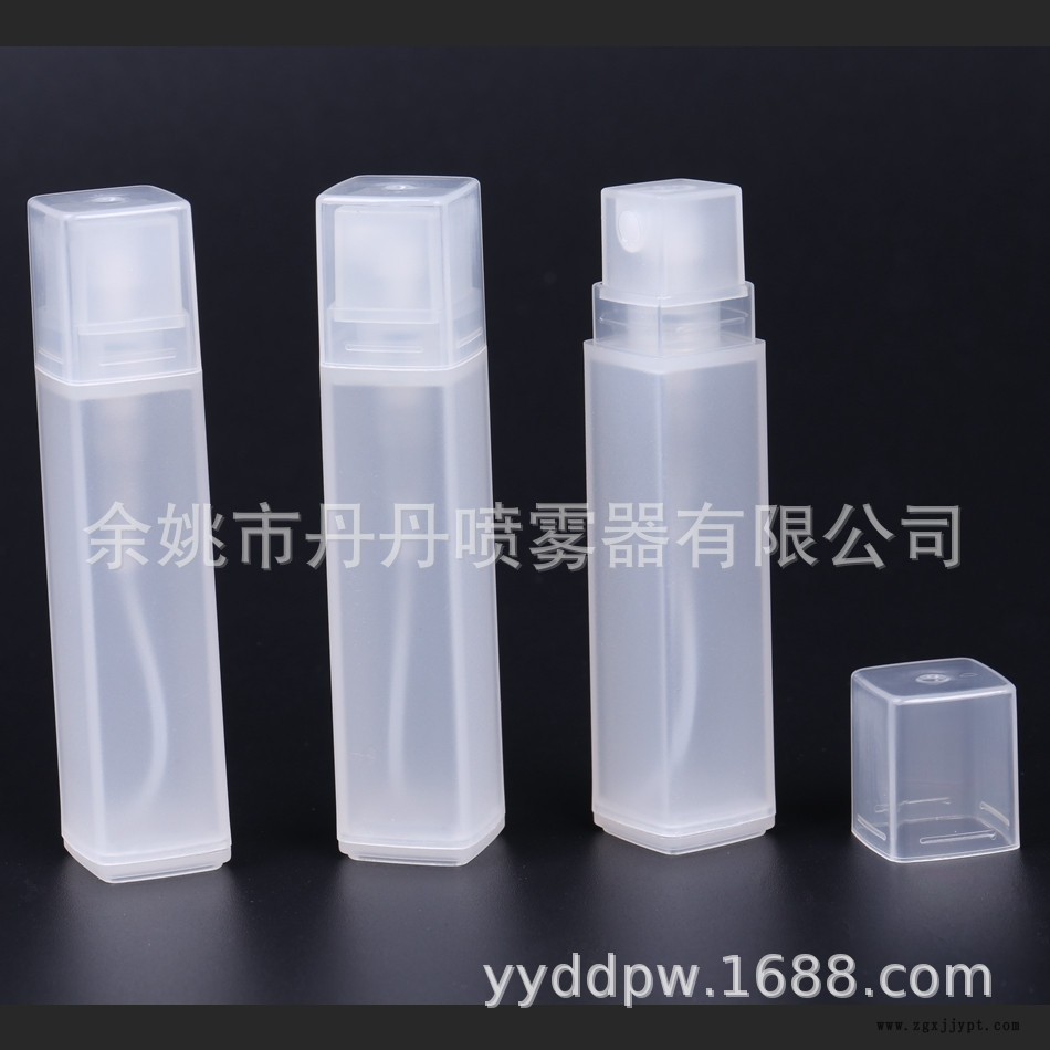 厂家供应10ml15ml塑料新款方管喷瓶 试用装卡扣香水笔 塑料香水瓶示例图2