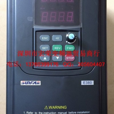 供应SUNFAR变频器E380-4T0075G/0110P 吹膜机用变频器7.5KW