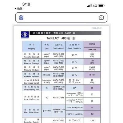 宁波台化阻燃ABS ANC160 可适用电子电器部件 电动工具配件 麻将机 适配器 家电部件原料 高性价比阻燃ABS