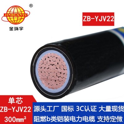 金环宇电缆 ZB-YJV22-300平方 阻燃交联聚氯乙烯yjv22铠装电缆