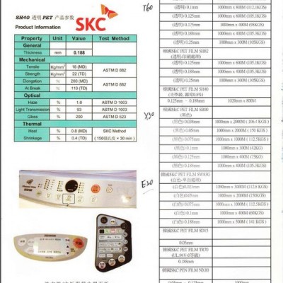 SKC SH82 PET,SKC PET FILM SH82