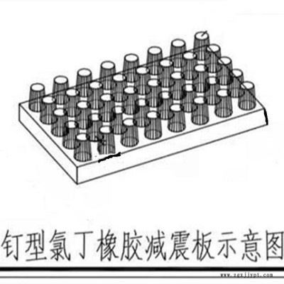 朔涵 供应 钉型氯丁橡胶减震板 减震橡胶垫块 三元乙丙橡胶垫片