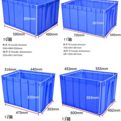 东莞厚街虎门长安塑胶玩具周转箱16号鹏威胶箱胶箩卡板配盖子胶盆带盖子塑胶箱