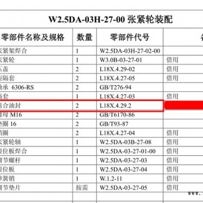 收割机配件 履带底盘 张紧轮油封MC30-72-12/17 导向轮  履带导向轮密封件图3