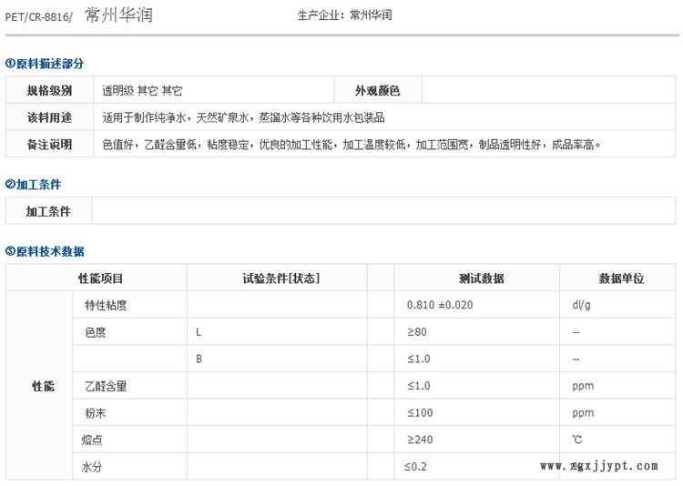 PET  CR-8816 常州华润